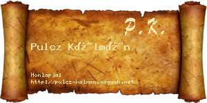 Pulcz Kálmán névjegykártya